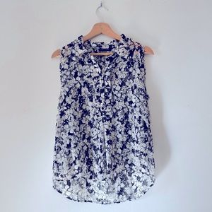 Tommy Hilfiger Medium Floral Black and White Top